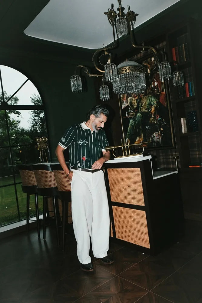 VINTAGE GOLF POLO - YARN-DYED JACQUARD KNIT