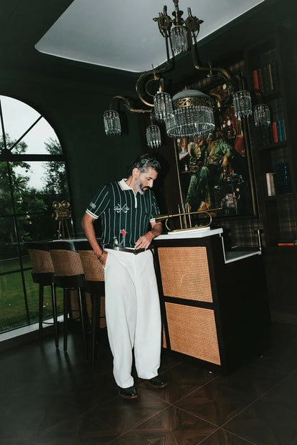 VINTAGE GOLF POLO - YARN-DYED JACQUARD KNIT