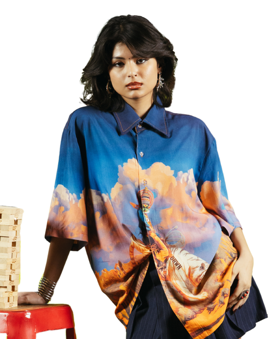 KALA AND CANYON- RELAXED FIT PRINTED SHIRT