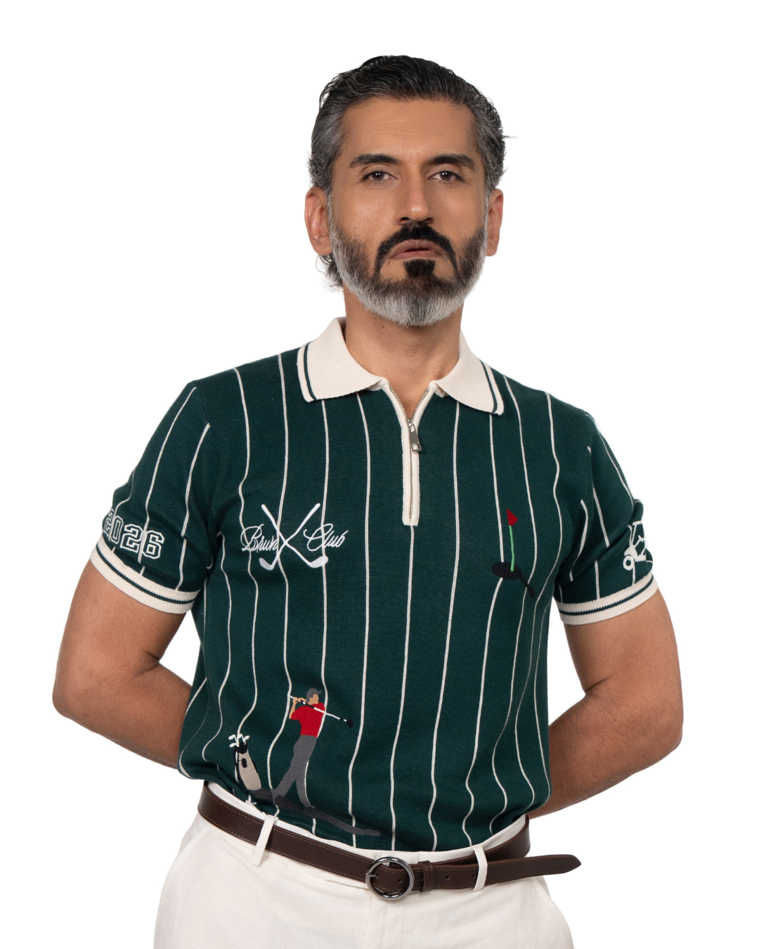 VINTAGE GOLF POLO - YARN-DYED JACQUARD KNIT