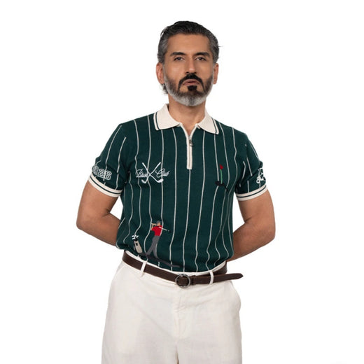 VINTAGE GOLF POLO - YARN-DYED JACQUARD KNIT