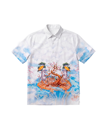 TRIPPY PARADISE- RELAXED FIT PRINTED SHIRT