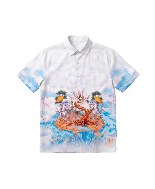 TRIPPY PARADISE- RELAXED FIT PRINTED SHIRT