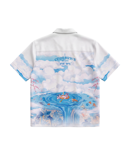 TRIPPY PARADISE- RELAXED FIT PRINTED SHIRT
