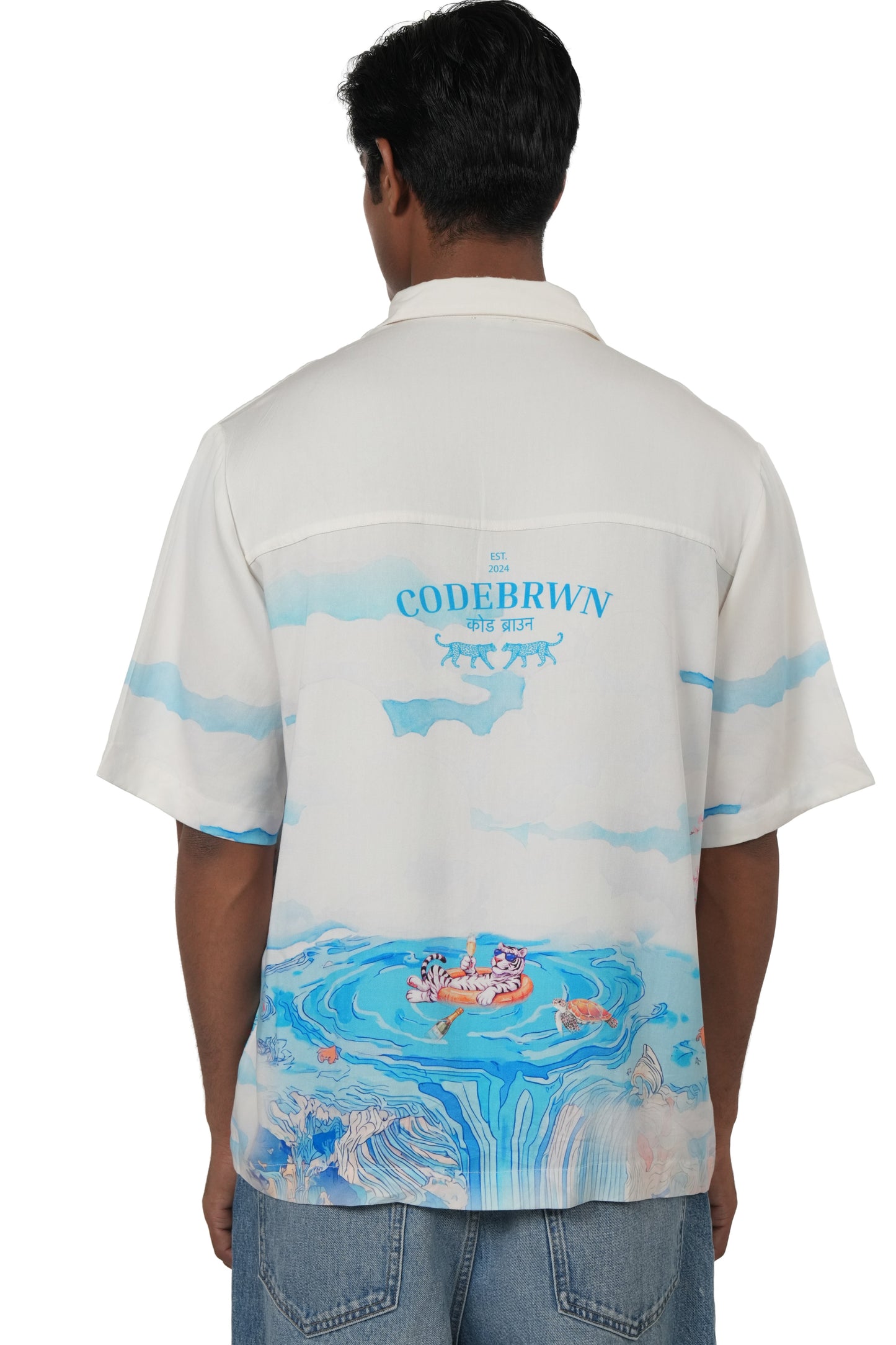 TRIPPY PARADISE- RELAXED FIT PRINTED SHIRT